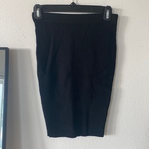 Ribbed Stretch Knit Mini Skirt